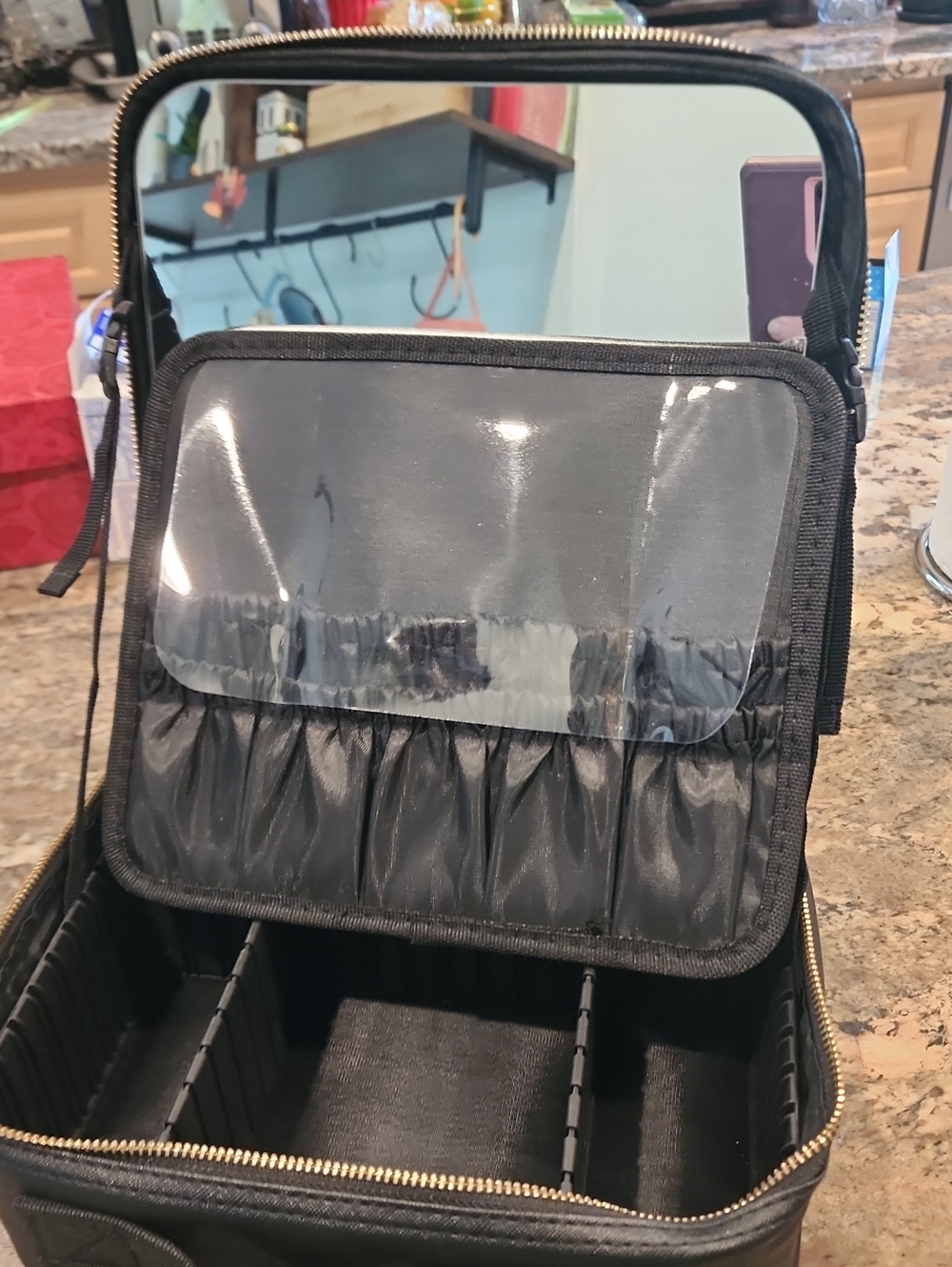 Black Professional Makeup Travel Organizer